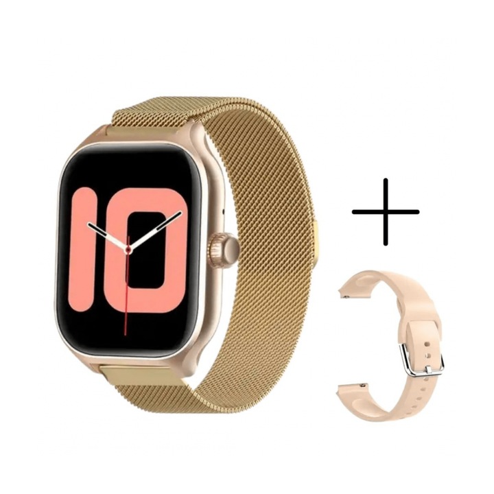 GT4 okosóra, extra szíj, beszélgetés és értesítések, rózsaszín