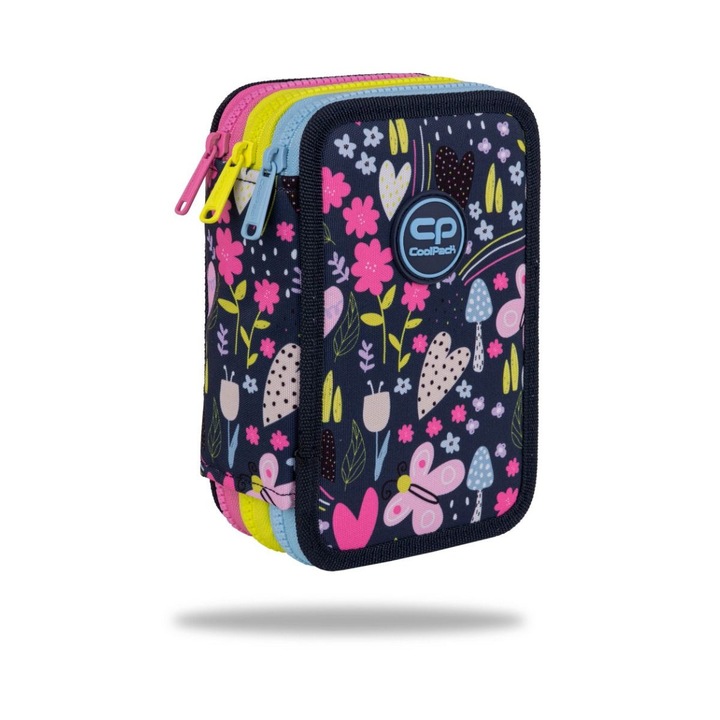 Ученически несесер с пособия Coolpack, Jumper 3, In the garden, С три ципа