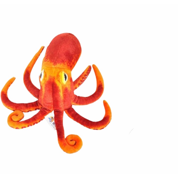 Jucarie de plus, Model Caracatita, 30 cm, Portocaliu