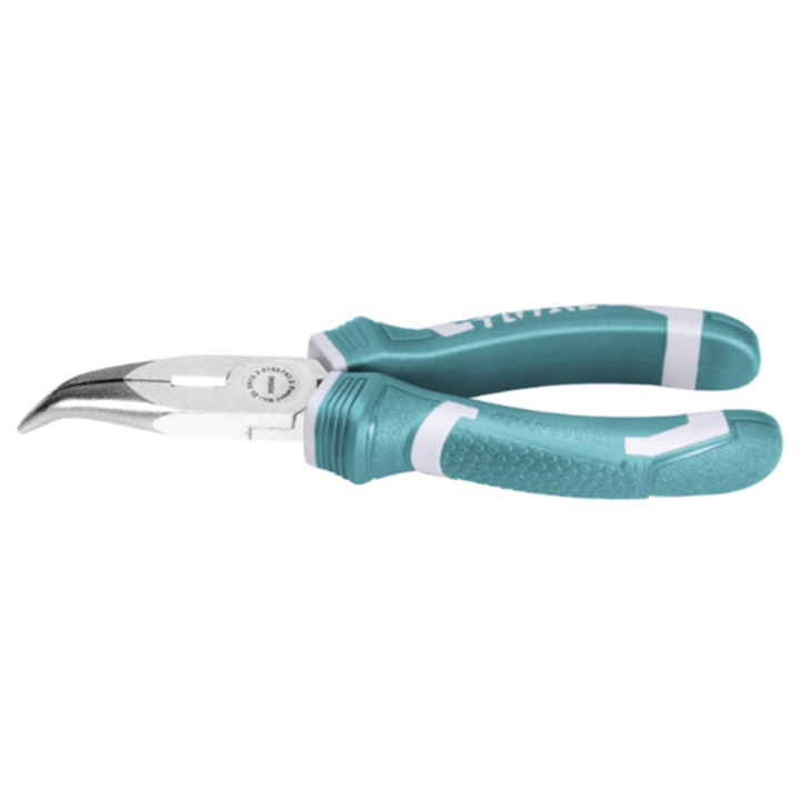 Összes "csőr" típusú fogó, ívelt, 160 mm