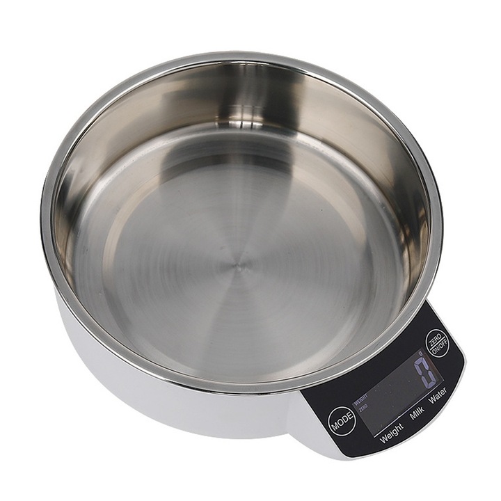 Elektronikus kisállatmérleg, etetőtál, LCD, 1 kg, többszínű