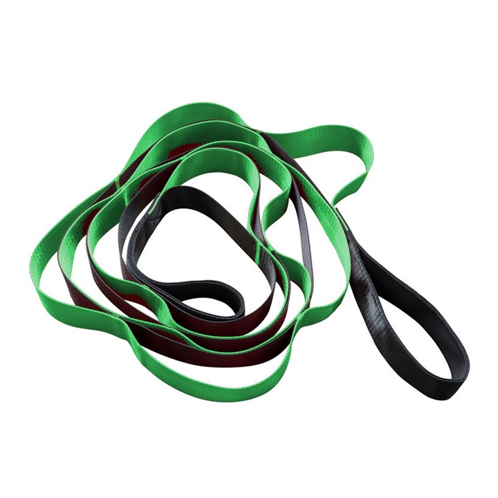 QttvbTna nyújtószalag, nylon, állítható, hordozható, zöld