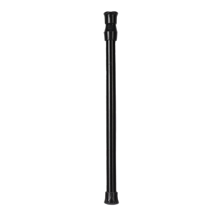 Set 4 Sine Telescopice pentru Perdele, Otel Carbon, Negru, 25-90cm