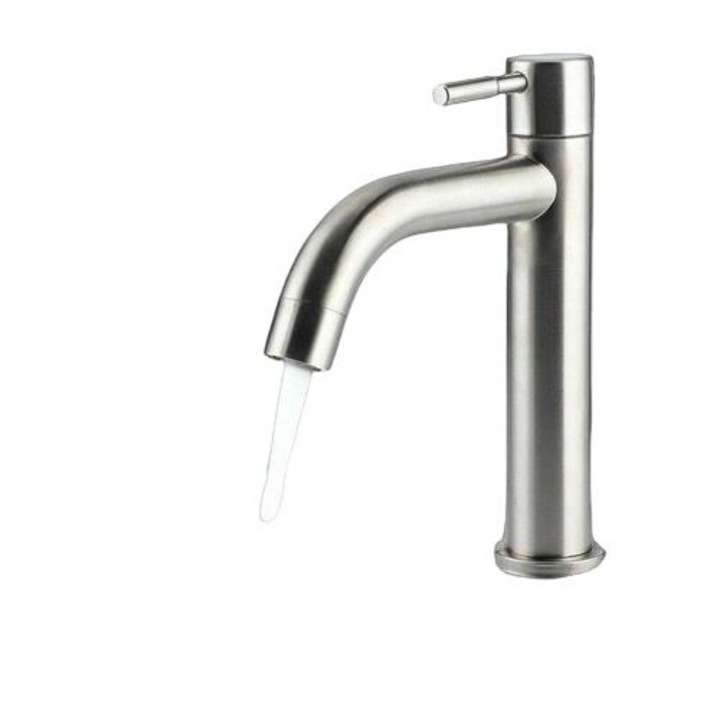 Szaniter csaptelep, Rozsdamentes acél, Egykaros, Magas hőállóság, 18x7x11cm, Ezüst