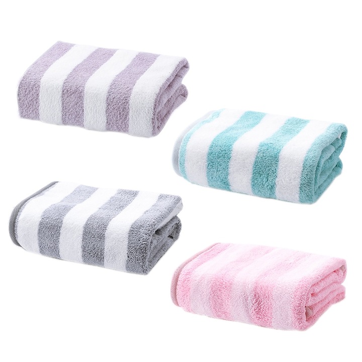 Set 4 prosoape de plaja, absorbante, 30x60cm, Multicolor