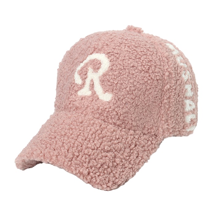 Jormftte sapka, faroknyílással ellátott modell, rózsaszín, 56x60cm, télire, poliészterből