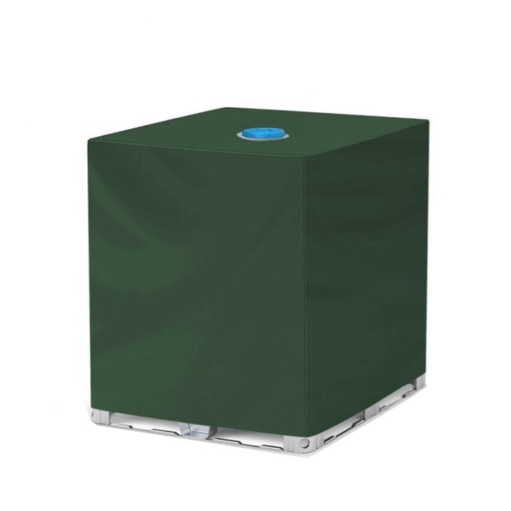 Капак за резервоар за вода, NUODWELL, Устойчив на разкъсване и вода, За многократна употреба, Без избледняване, Дълготрайна издръжливост, Лесен за почистване, За резервоар за дъждовна вода от 1000 л, Оксфордска кърпа, 120x100x116 см, Зелен