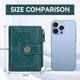 Portofel dama, Darklove, Cu accesoriu, Securitate RFID block, Cu multiple compartimente pentru carduri, bani si telefon, Durabile, Usor de curatat, Anti-frecare, Portabil, PU, 12x10x2.5 cm, Verde