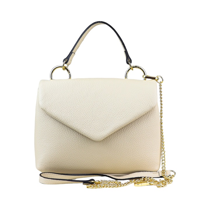 Moranti Valery-M válltáska, természetes bőr, 3 rekeszes