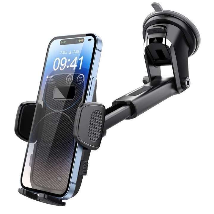 Suport auto pentru telefon, rotire 360 grade, negru, ML-209