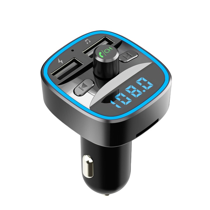FM модулатор, Bluetooth FM трансмитер, MP3 плейър за кола 5.0 приемник Двойно USB зарядно за кола
