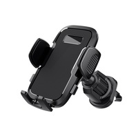 Suport auto pentru telefon XPQKDC® ML-218, rotire 360 grade, prindere pe grila de aerisire cu clema metalica, fixare stabila, acces port incarcare, negru