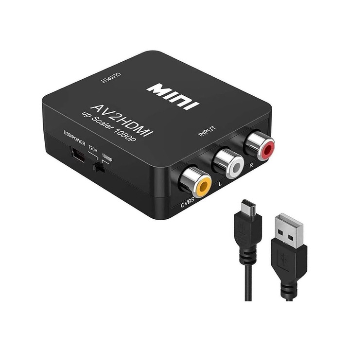 AV Чинч към HDMI преходник FullHD 1080p
