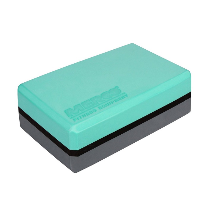 Merco Yoga Block Duo jógatégla, zöld, 22,5 x 15 x 7,5 cm