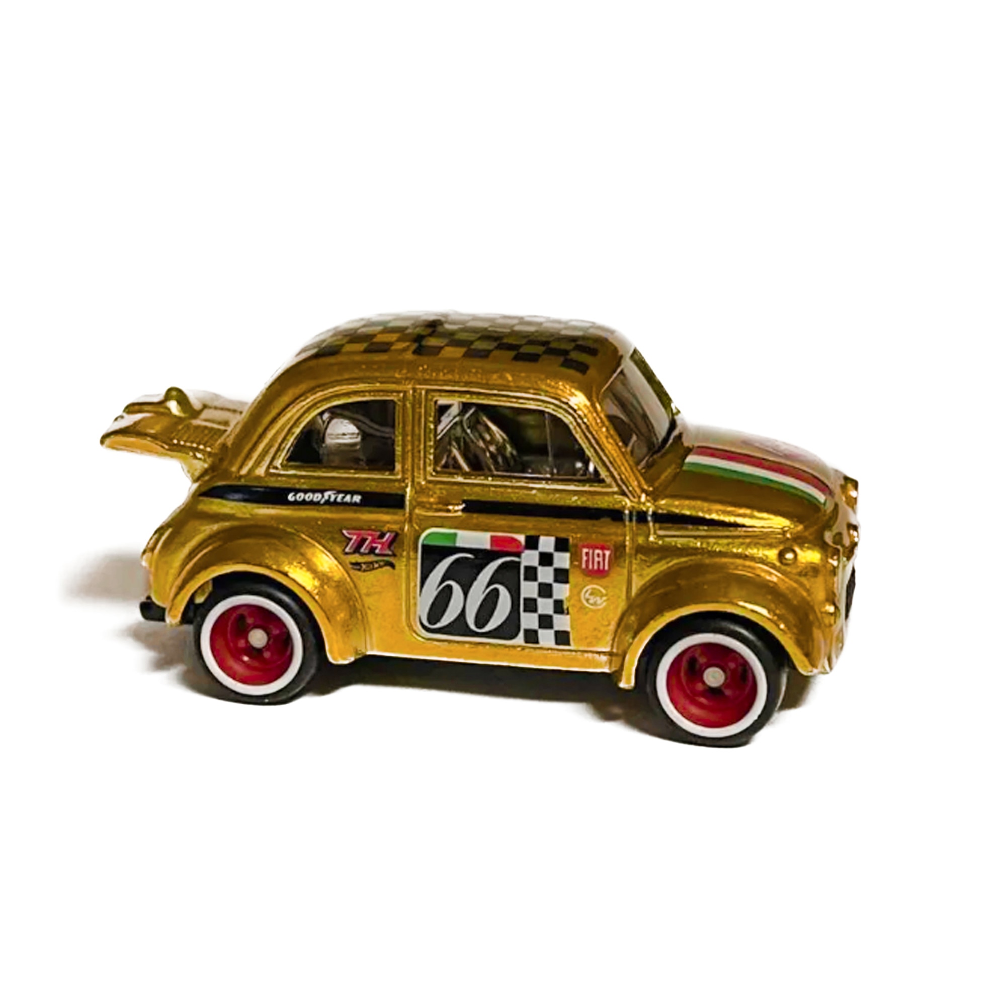 Masinuta metalica Hot Wheels Super Treasure Hunt, '60s Fiat 500D