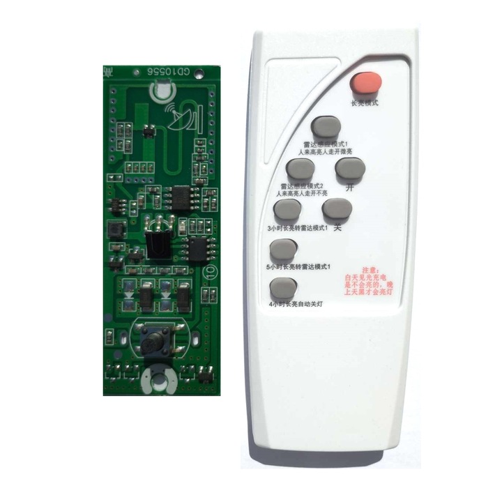 Baterie solara GyafiTuning, LED Lifepo4 cu telecomanda, panou lampa solara cu senzor de miscare perete gradina stradala cu telecomanda