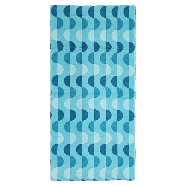 Плажна кърпа Hotel Supplier Green Squiggly, 70 x 152, 100% памук, 300 GSM