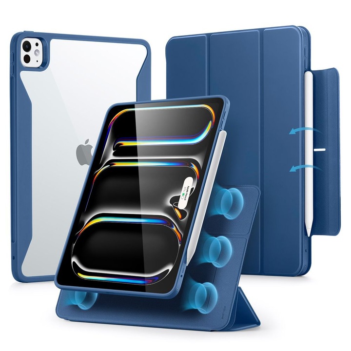 ESR Rebound Hybrid калъф, съвместим с iPad Pro 11 инча 2024 Navy Blue