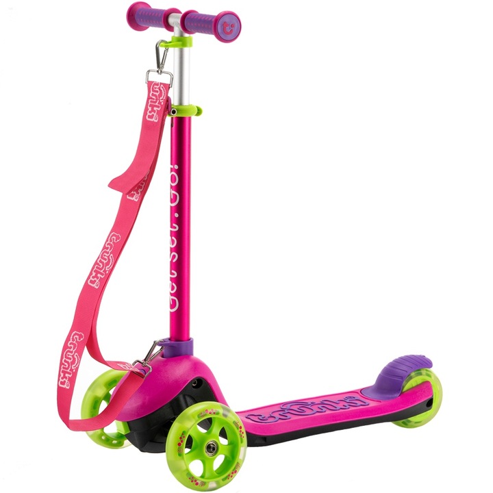 Trunki összecsukható roller, rózsaszín/zöld, S / 3+ év