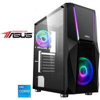 Sistem Desktop PC Gaming Serioux Powered by ASUS cu procesor Intel Core i5-12400F pana la 4.40GHz, 16GB DDR4, 1TB SSD, ASUS Dual GeForce RTX 4060 OC 8GB GDDR6, Windows 11 Home, Negru