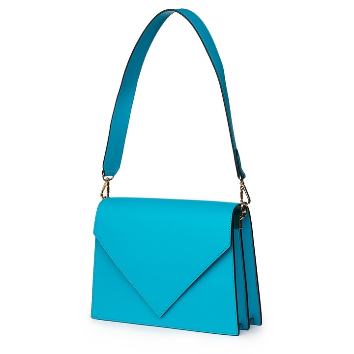 Портмоне от естествена кожа Virginia тюркоаз