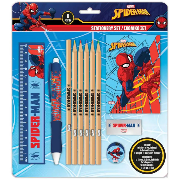 Spiderman írószerkészlet, 11 db