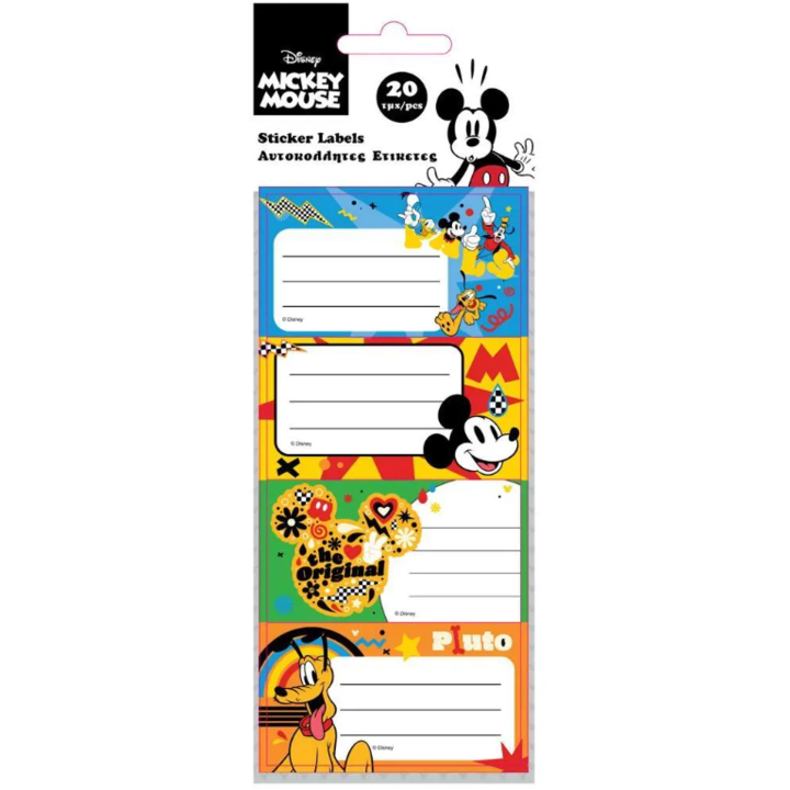 Set etichete autocolante, Mickey Mouse, 20 piese