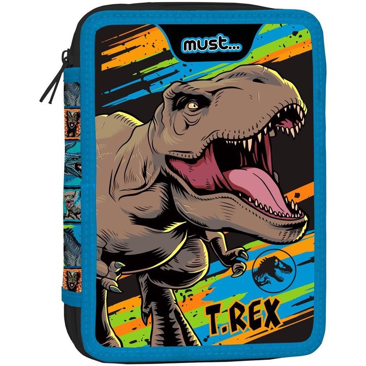 Несесер Jurassic World T-Rex, Оборудван, 2 ципа, 15 x 5 x 21 см