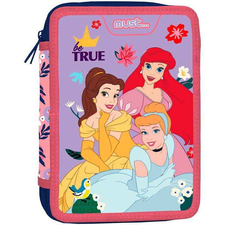 Penar echipat Disney Princess, 2 fermoare, 15 x 5 x 21 cm