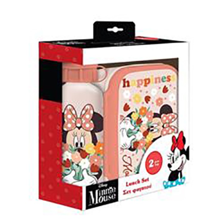 Set cutie de pranz si sticla de apa, Minnie, Aluminiu
