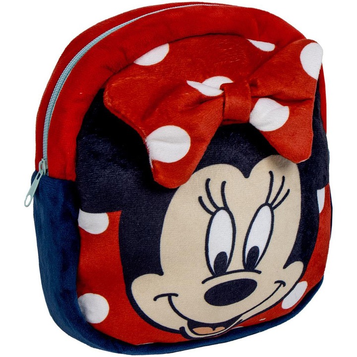 Ghiozdan copii, Minnie, 1 fermoar, 18 x 22 x 8 cm