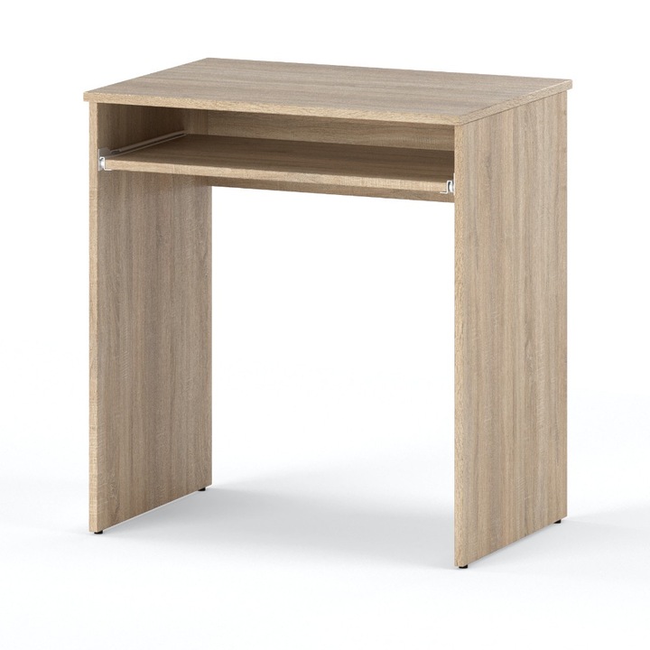Birou cu raft pentru tastatura, 68x51x74cm, Pentru camera de zi si birou, Stejar Sonoma