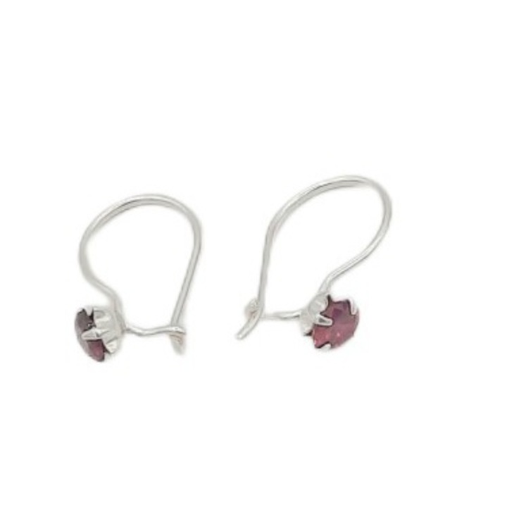 Cercei cu pietre din Quartz maron Argint 925 Anamaria 2cm