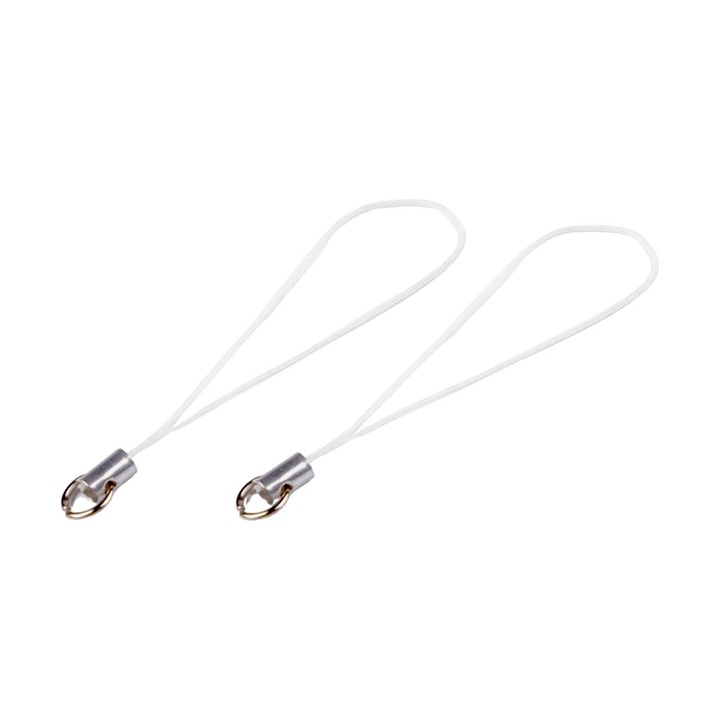 Комплект от 10 закачалки с халка за висулка Chrysalida, дължина 6,9 см, Бяла