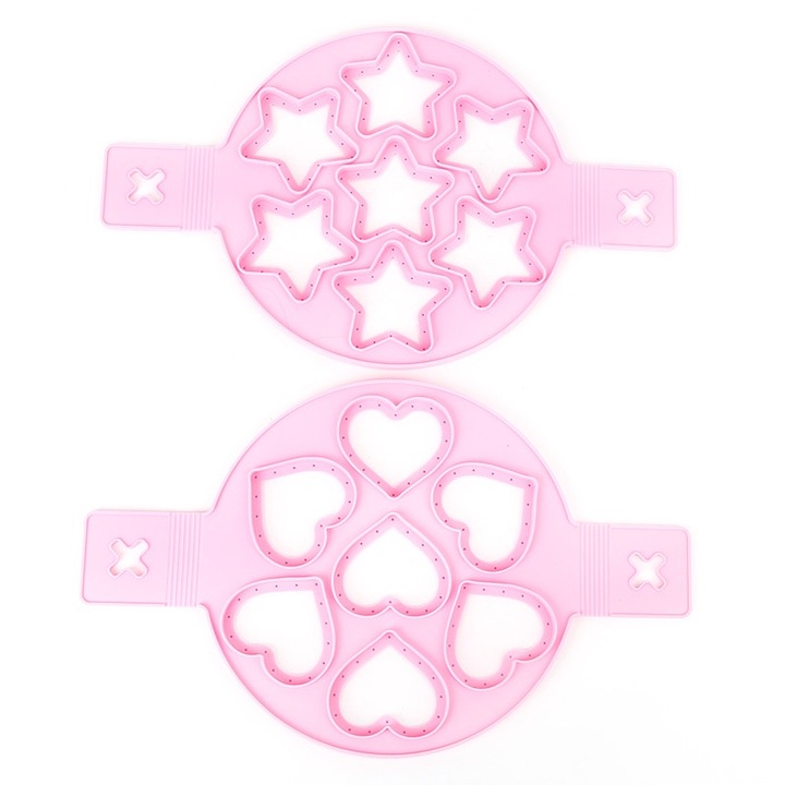 Set 2 forme prajituri Etnalsailbo, silicon, rezistent la temperaturi inalte, roz, 37x22.5cm