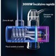 Set Robinet Instant Apa Calda Rqiurpn, afisaj LED, cu sistem de dus inclus, inox/ABS/cupru, 3000W, Sub Inflow, 360 grade, 1.2m
