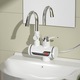Set Robinet Instant Apa Calda Rqiurpn, afisaj LED, cu sistem de dus inclus, inox/ABS/cupru, 3000W, Sub Inflow, 360 grade, 1.2m