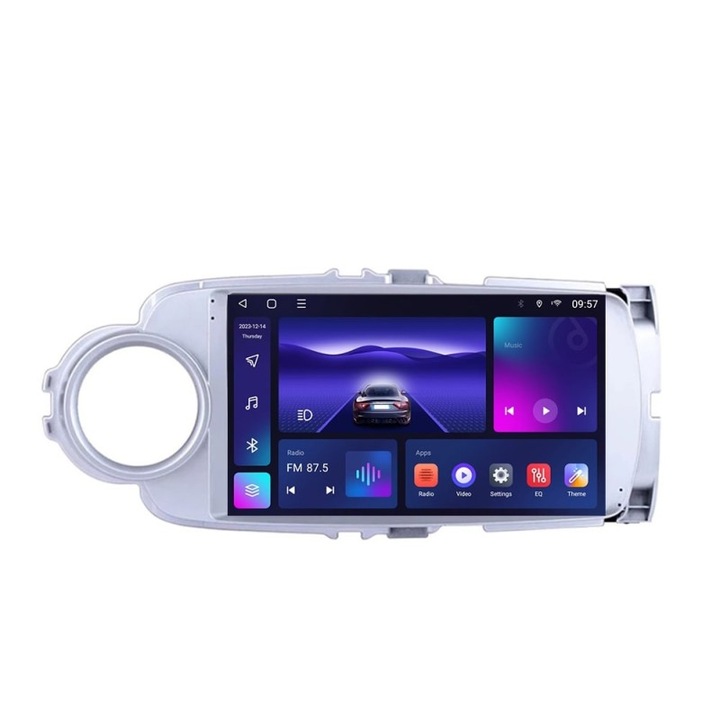 Navigatie Toyota Yaris P13 (2011-2020) cu ecran 2K de 9 inci 8-core 2+32GB Android Wireless Carplay Slot SIM 4G