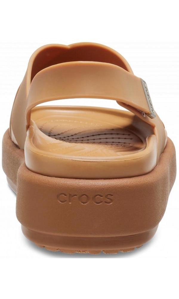 Sandale Platforma Femei, Crocs, Brooklyn Luxe Cross 209407 Strap, Maro ...