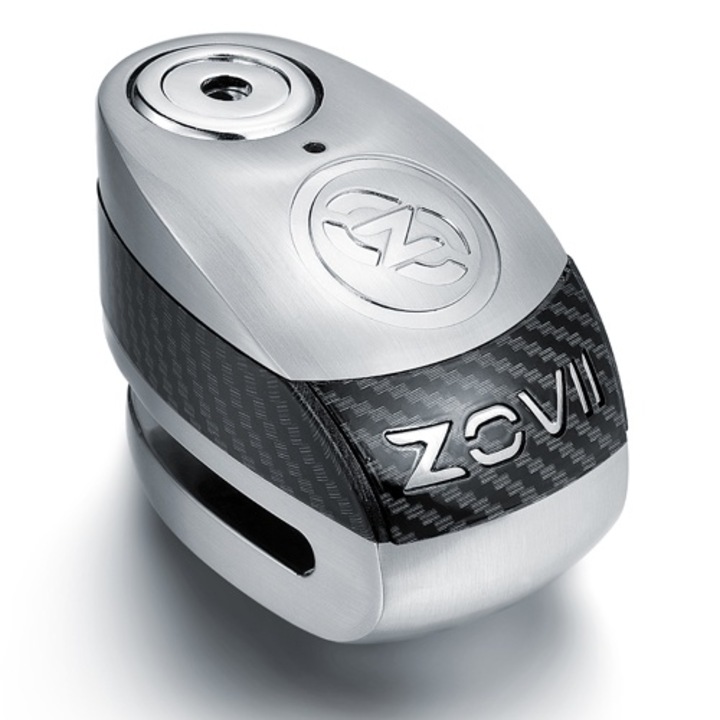 Blocare Disc cu Alarma ZOVII ZD10, Metal Periat, 120dB, 10mm