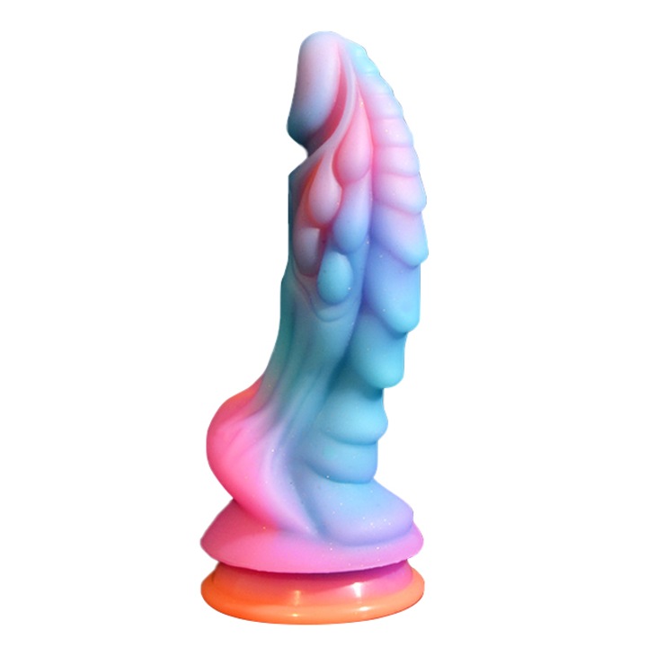 Notekisskai дилдо, силикон, реалистична текстура, вендуза, многоцветен, 21,5 см