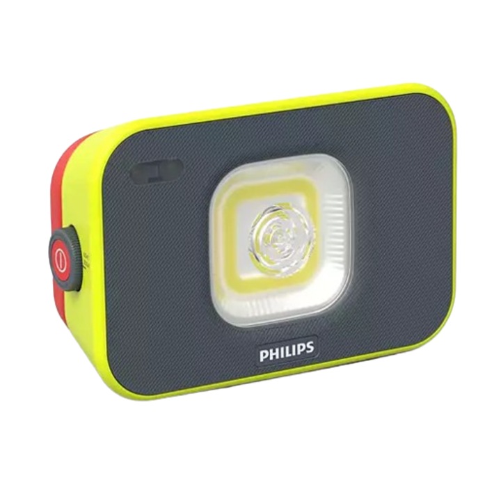 LED работен прожектор PHILIPS XPERION 6000 FLOOD, 10 W, 1000 лумена, 3.7V, Li-ion батерия 4400 mAh, USB-C захранване