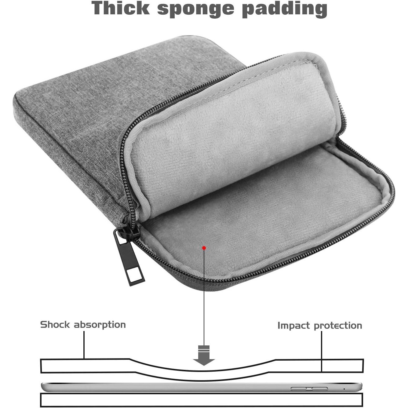 Husa de protectie pentru tablete, 10.1", compatibila Samsung/Apple, gri