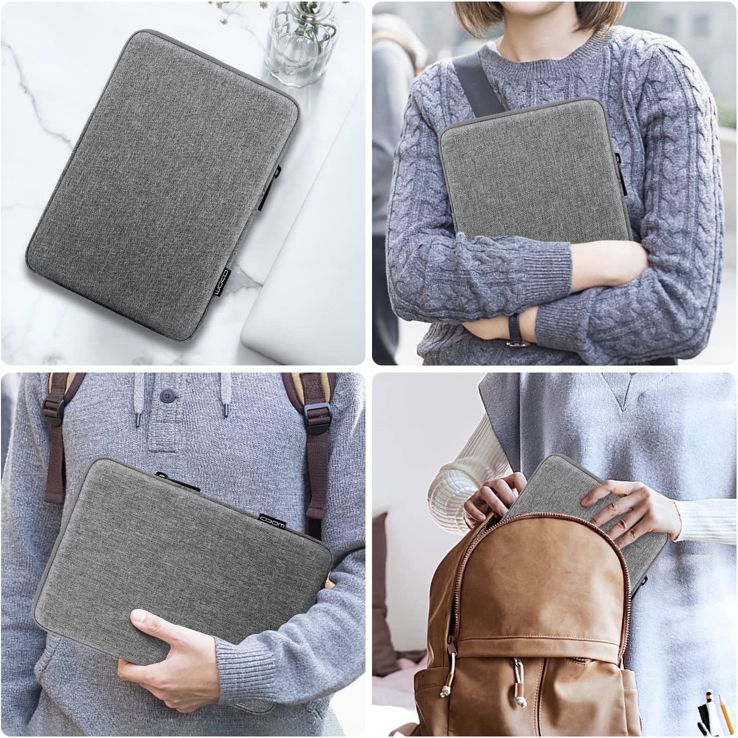Husa de protectie pentru tablete, 10.1", compatibila Samsung/Apple, gri