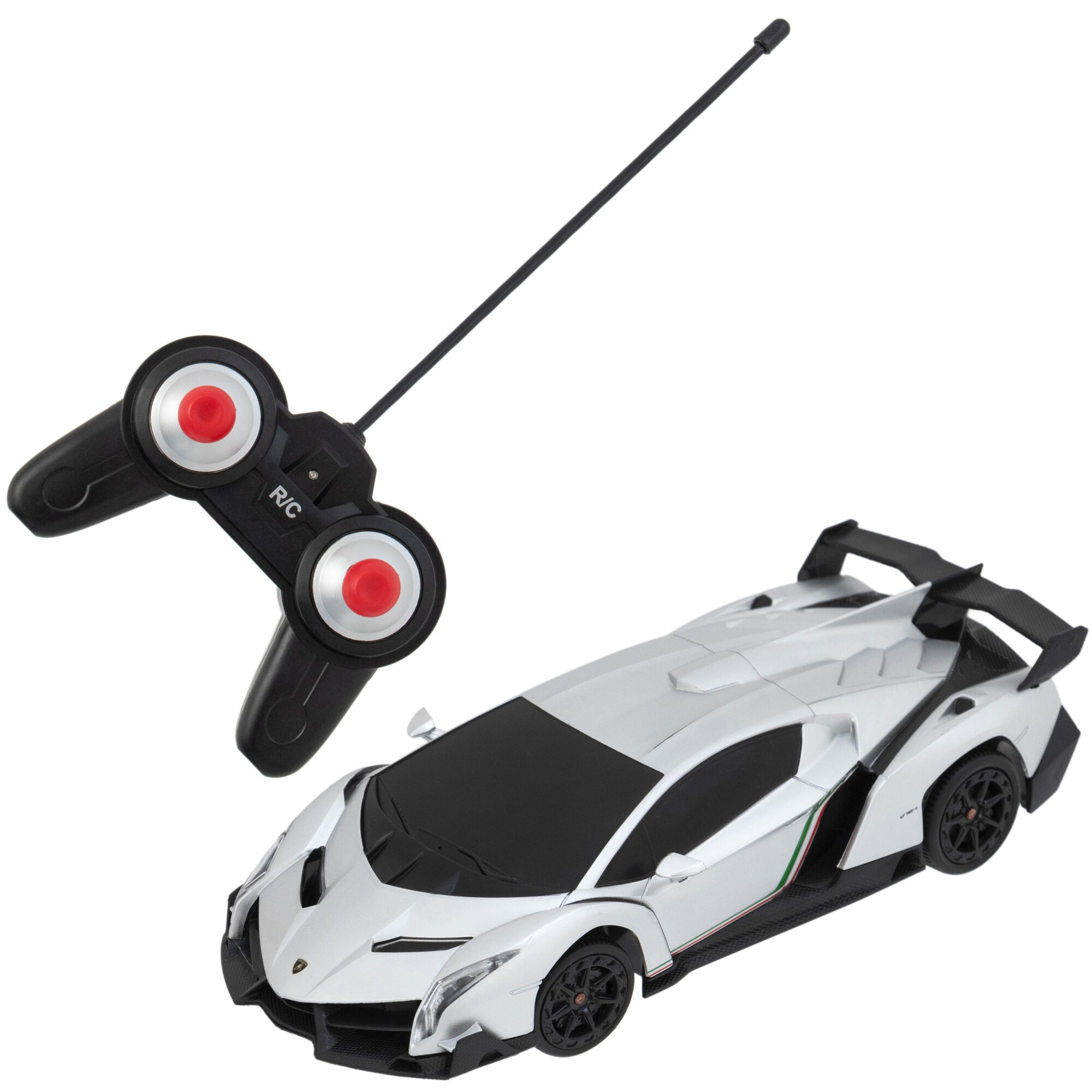 Masinuta cu telecomanda Mappy Lamborghini Veneno, scara 1:24, argintiu