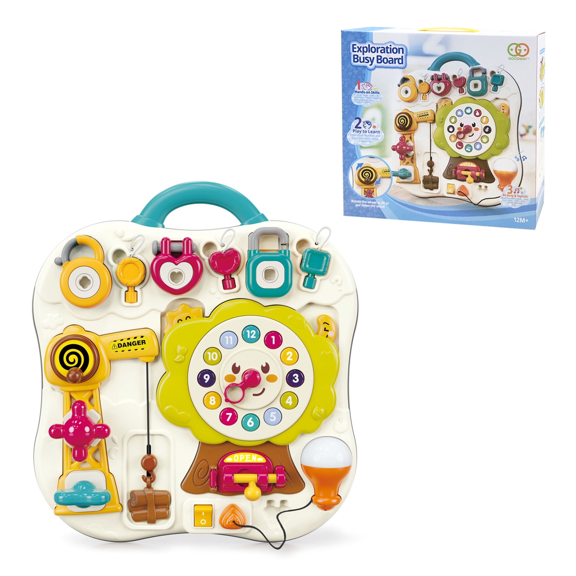 Placuta interactiva Mappy cu ceas si sunete