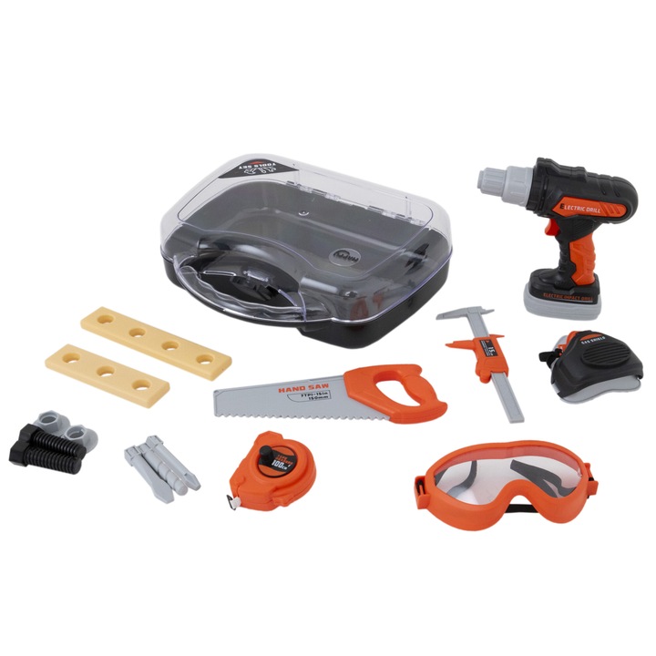 Комплект за игра Mappy Tool, С бормашина и трион, 16 части