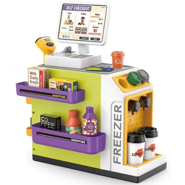 Set de joaca Mappy Supermarket, inaltime 41 cm, 46 piese