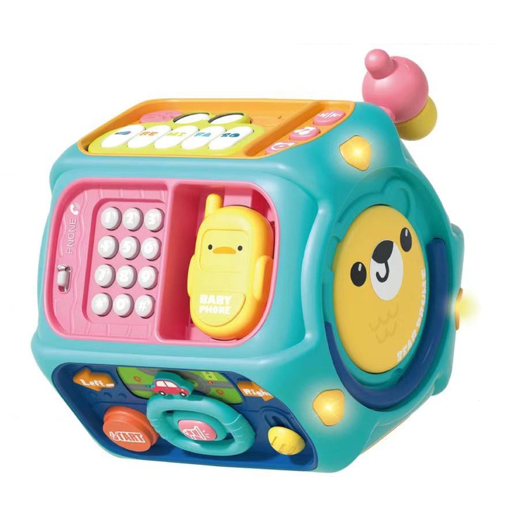 Centru de activitati Mappy Hexagonul cu 8 suprafete de joc si toba