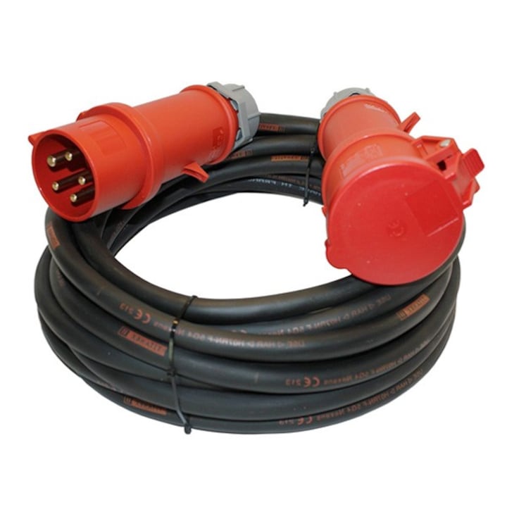 Prelungitor trifazic 5 m, Titanex 5x6, terminale 32A